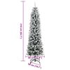 vidaXL Albero di Natale Artificiale con 300 LED e Neve Floccata 210 cm