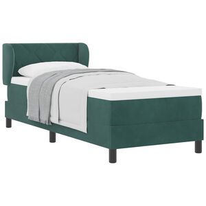 vidaXL Letto con Molle e Materasso Grigio Scuro 80x200 cm Velluto
