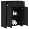 vidaXL Mobile da Bagno Rovere Nero 60 x 33 x 80 cm Legno multistrato