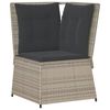 vidaXL Divano Angolare Giardino con Cuscini Grigio Chiaro Polyrattan