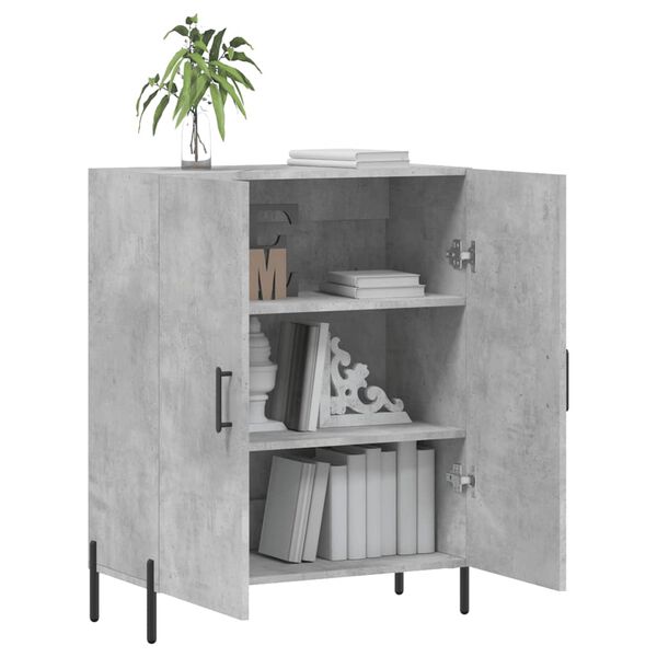 vidaXL Credenza Grigio Cemento 69,5x34x90 cm in Legno Multistrato