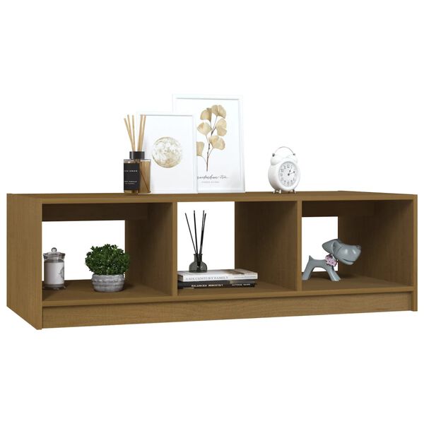vidaXL Tavolino da Salotto ambra 110x50x34 cm Legno Massello di Pino