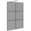 vidaXL Parete Doccia Walk-in Nero 140 x 195 cm vetro temperato