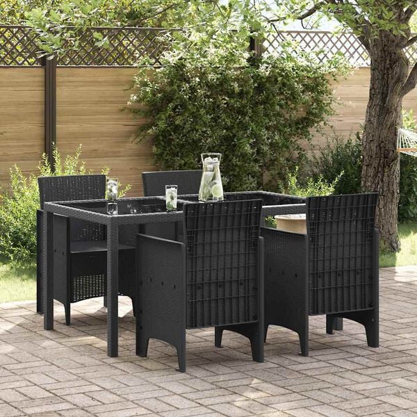 vidaXL Sedia da Giardino 4 pcs Antracite 53 x 49 x 85 cm PP