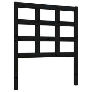 vidaXL Testiera per Letto Nera 80,5x4x100 cm in Legno Massello di Pino
