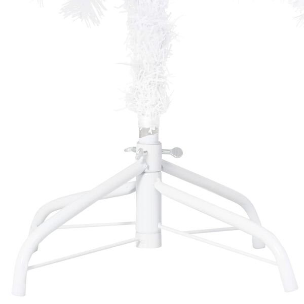 vidaXL Albero di Natale Preilluminato con Palline Bianco 210 cm PVC
