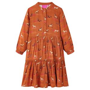 vidaXL Abito da Bambina Cognac 140