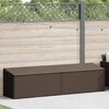 vidaXL Baule da Giardino Marrone 220x50x58 cm in Polyrattan