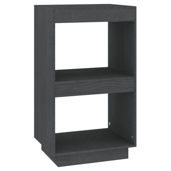 vidaXL Libreria Grigia 40x35x71 cm in Legno Massello di Pino