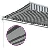 vidaXL Tenda da Sole Retrattile Manuale Antracite e Bianco 450x350 cm