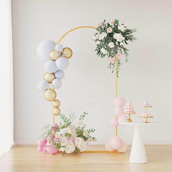 vidaXL Arco Nuziale Oro 100 x 39 x 200 cm Acciaio