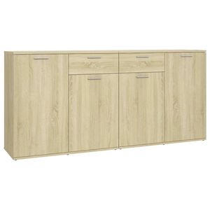 vidaXL Credenza Rovere Sonoma 160x36x75 cm in Legno Multistrato