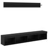 vidaXL Set di Mobiletto da TV a Parete 5 pz Rovere Nero