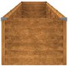 vidaXL Letto Rialzato da Giardino 386x50x36 cm Acciaio Corten