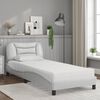 vidaXL Letto con Materasso Hvar Bianco 90x200 cm in Similpelle