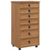 vidaXL Armadietto Rotolante con Cassetti CORONA Marrone Miele