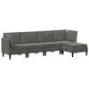 vidaXL Set di mobili per il soggiorno 5 pcs Grigio Scuro Velluto