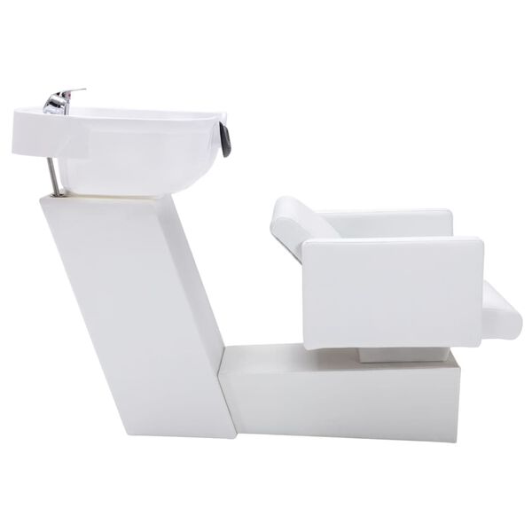 vidaXL Poltrona Lavatesta per Parrucchiere e Sedie in Similpelle