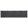 vidaXL Set Pannello di Recinzione Grigio 699x186 cm in WPC