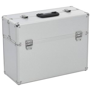 vidaXL Valigetta per Attrezzi 47x36x20 cm Argento in Alluminio