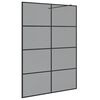 vidaXL Parete Doccia Walk-in Nero 140 x 195 cm vetro temperato