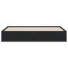 vidaXL Giroletto con Cassetti Nero 160x200 cm in Legno Multistrato