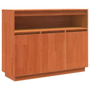 vidaXL Credenza Marrone cerato 104,5 x 34 x 80 cm Pino massello