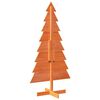 vidaXL Albero di Natale Marrone Cera 150 cm in Legno Massello di Pino