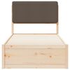 vidaXL Letto con Testiera Rivestita Talpa 100 x 200 cm Pino massello