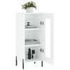 vidaXL Credenza Bianco Lucido 34,5x34x90 cm in Legno Multistrato