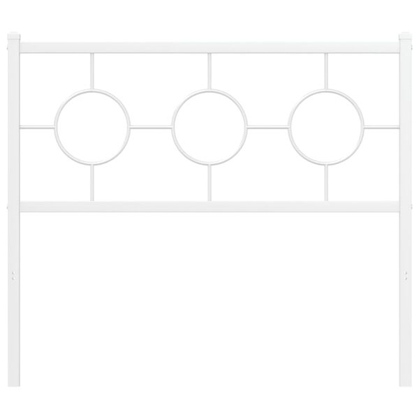 vidaXL Testiera di Ricambio in Metallo Bianco 100 cm