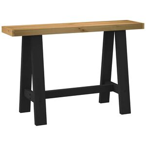 vidaXL Tavolo Consolle NOAIN Gambe Forma A 120x30x75 cm Legno Massello