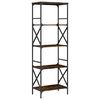 vidaXL Libreria Rovere Fumo 5 Ripiani 59x35x171 cm Legno Multistrato