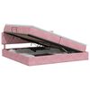 vidaXL Letto con Contenitore con testiera Rosa 200 x 200 cm Velluto