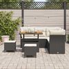 vidaXL Set Divano da Giardino 8 pcs Nero polyrattan