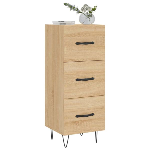 vidaXL Credenza Rovere Sonoma 34,5x34x90 cm in Legno Multistrato