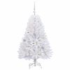 vidaXL Albero di Natale Artificiale con Rami Pieghevoli Bianco 120 cm