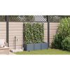vidaXL Vaso da giardino 3 pcs Grigio Chiaro Acciaio
