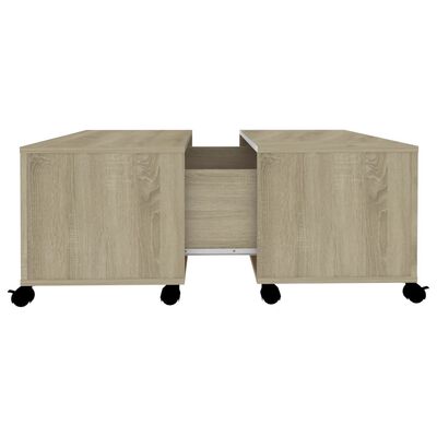 vidaXL Tavolino da Salotto Rovere Sonoma 75x75x38 cm Legno Multistrato