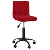 vidaXL Sedia Girevole da Ufficio Rosso Vino in Velluto