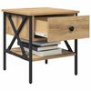 vidaXL Comodino con cassetto 2 pcs rovere artigianale 40 x 42 x 45 cm