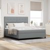 vidaXL Letto a molle con materasso Grigio chiaro 180 x 200 cm Tessuto