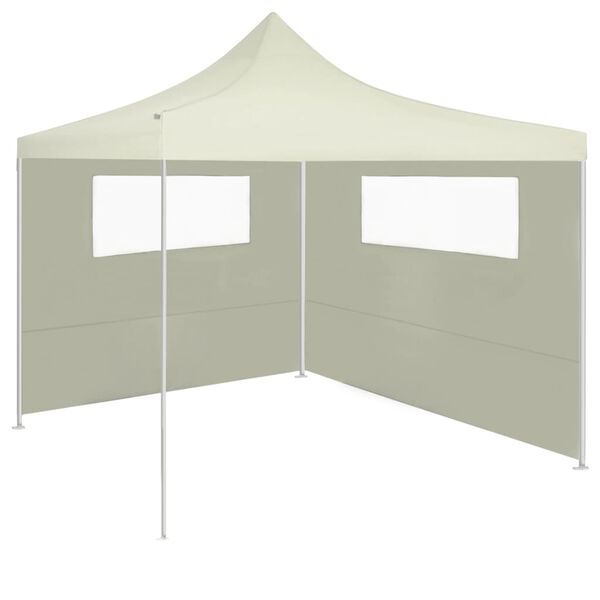vidaXL Pareti con Finestre per Gazebo 2 pz Crema