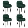 vidaXL Sedie da pranzo 4 pz Velluto Verde Scuro 59 x 59,5 x 90 cm