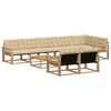 vidaXL Set di divani da esterno 9 pcs Bianco e Beige 79 x 79 x 37 cm