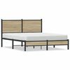 vidaXL Giroletto senza Materaso in Metallo Rovere Sonoma 150x200 cm