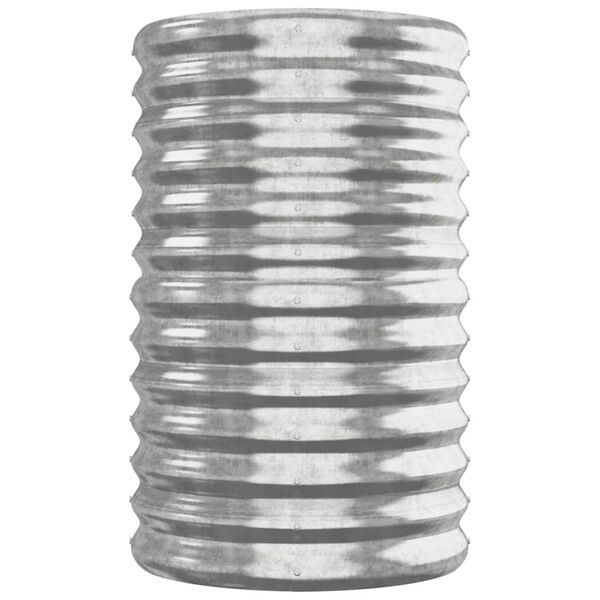 vidaXL Letto Giardino Acciaio Zincato 260x40x68cm Argento