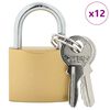 vidaXL U Lock con Chiavi 12 pcs Ottone Ferro