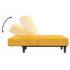 vidaXL Divano Letto a 2 Posti Giallo in Velluto