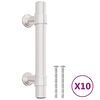 vidaXL Maniglie per Mobili 10pz Argento 64mm in Acciaio Inox